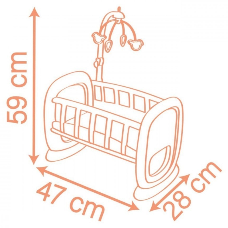 Ліжечко з каруселлю для ляльок