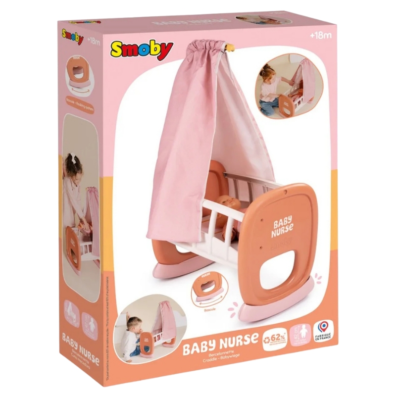 Ліжечко для ляльок з балдахіном