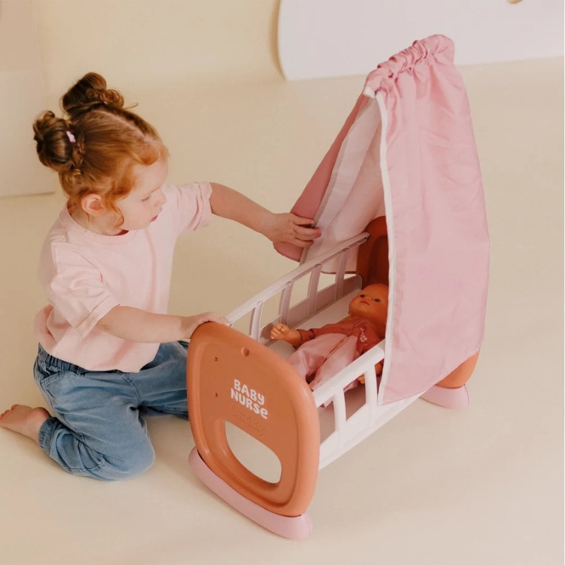 Ліжечко для ляльок з балдахіном