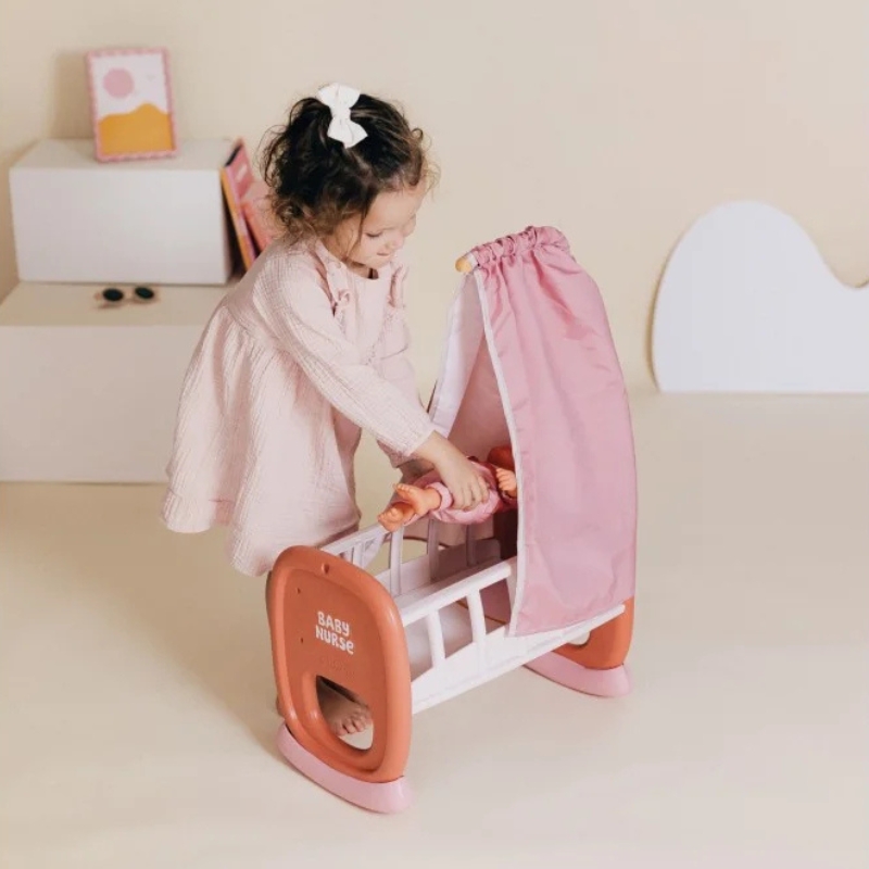 Ліжечко для ляльок з балдахіном