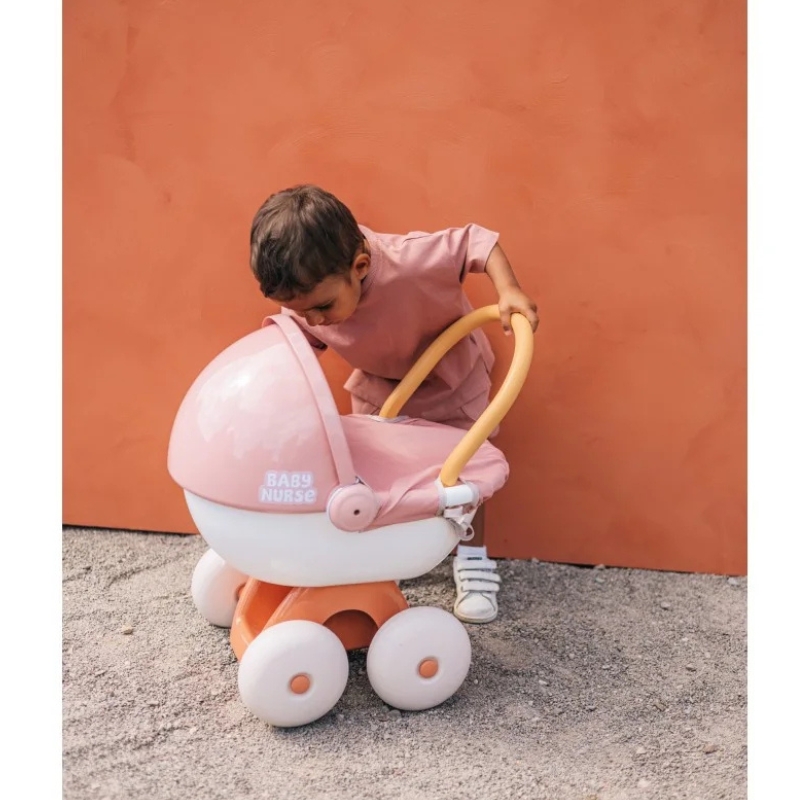 Глибока коляска для ляльок з дахом