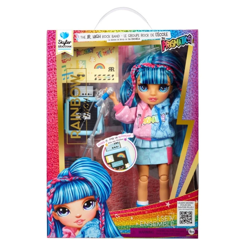 ЛЯЛЬКА RAINBOW HIGH JUNIOR ROCK BAND SKYLER СИНЯ З АКСЕСУАРАМИ