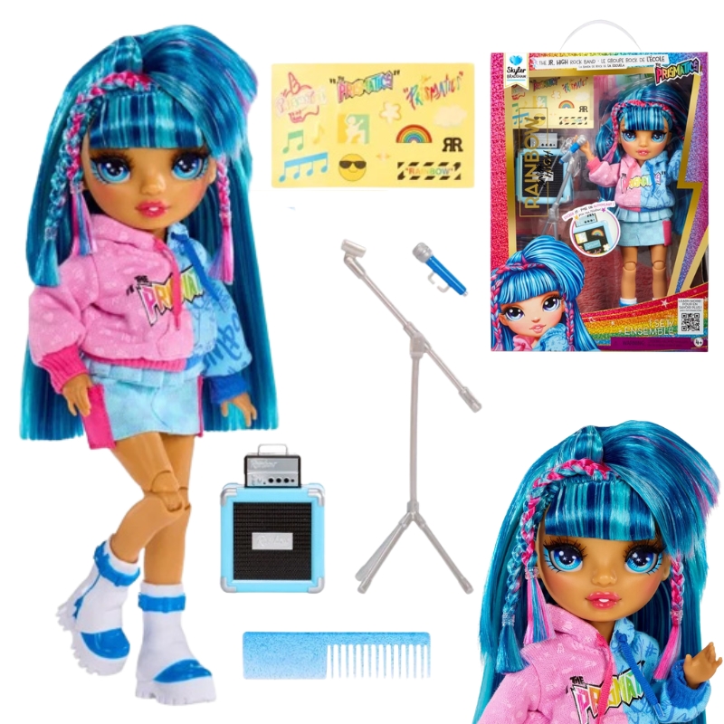 ЛЯЛЬКА RAINBOW HIGH JUNIOR ROCK BAND SKYLER СИНЯ З АКСЕСУАРАМИ