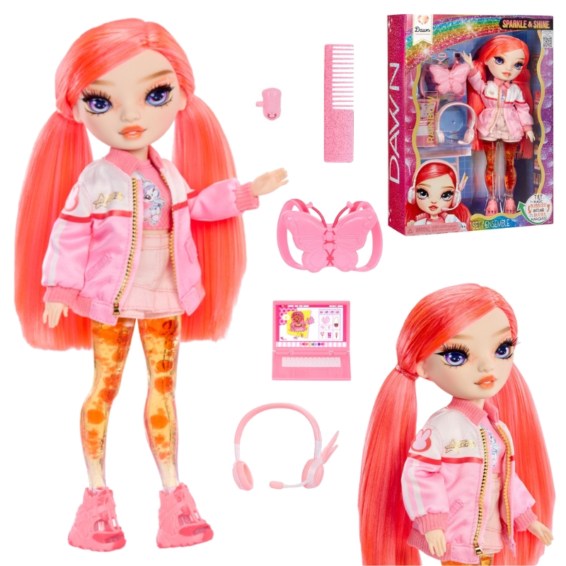 ЛЯЛЬКА RAINBOW HIGH SPARKLE & SHINE CORAL З МАГІЧНИМИ БУЛЬБАШКАМИ В НОГАХ