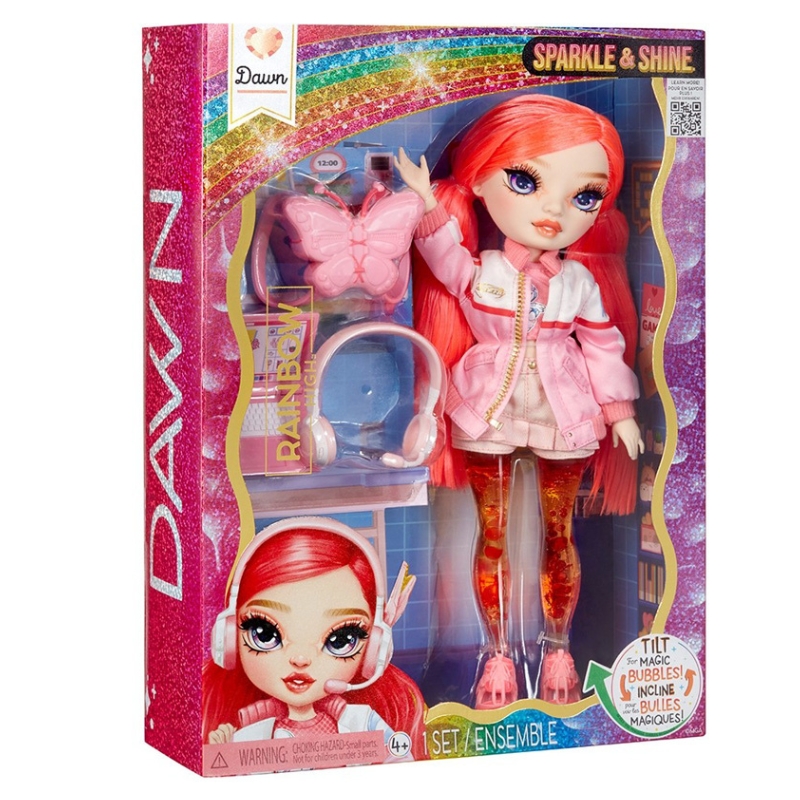ЛЯЛЬКА RAINBOW HIGH SPARKLE & SHINE CORAL З МАГІЧНИМИ БУЛЬБАШКАМИ В НОГАХ