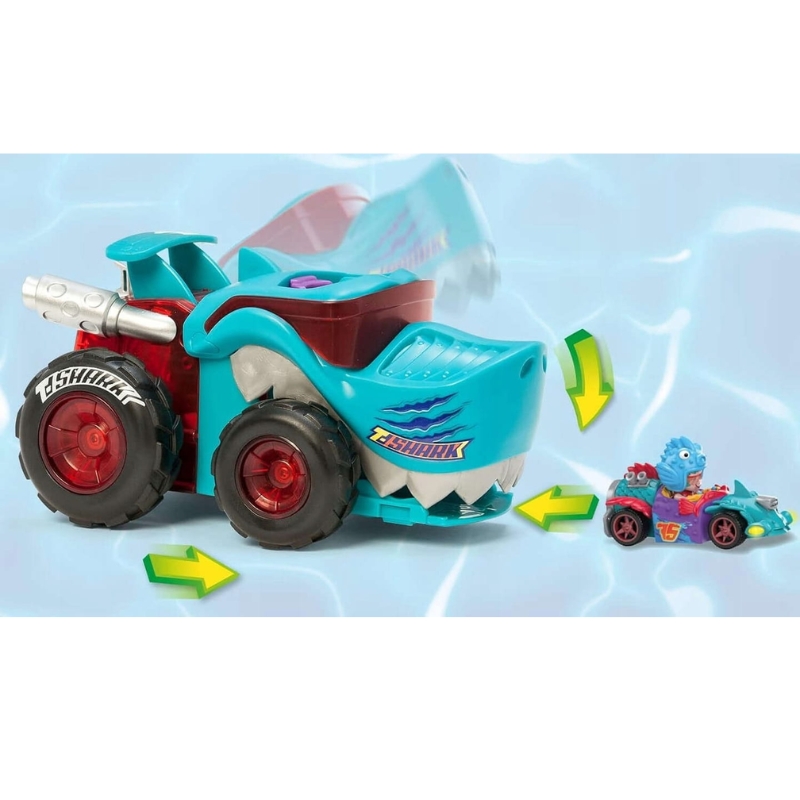 T-Racers Автомобіль T-Shark Mega Wheels Вистріл З Автомобілем І Фігуркою Водія