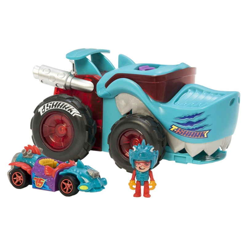T-Racers Автомобіль T-Shark Mega Wheels Вистріл З Автомобілем І Фігуркою Водія