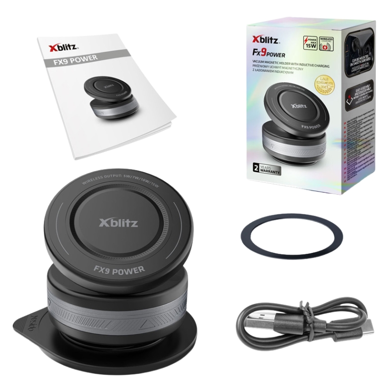 Xblitz Fx9 Power Вакуумний магнітний тримач з індукційною зарядкою
