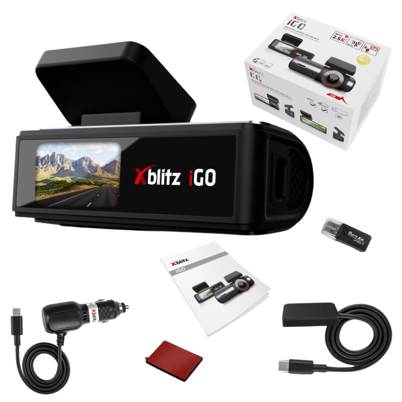 Xblitz iGO Автомобільна камера 2.5K з GPS і WiFi