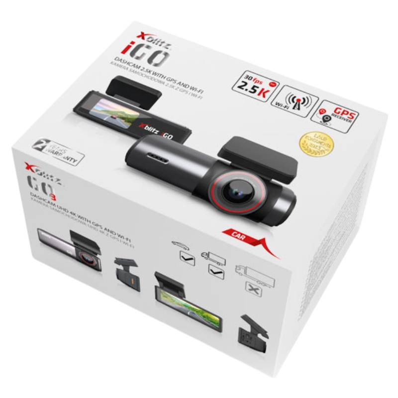Xblitz iGO Автомобільна камера 2.5K з GPS і WiFi