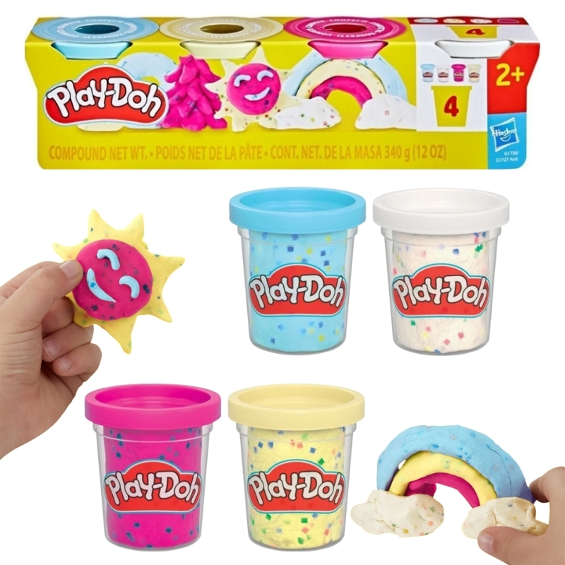 Play-Doh 4Pak Конфетті 4 Туби